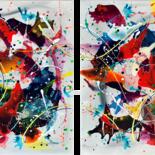 Peinture intitulée "UnderWater V-3" par Ysati, Œuvre d'art originale, Acrylique Monté sur Châssis en bois