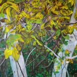 Drawing titled "Noyer d'Accotement" by Ross Gash, Original Artwork, Pastel Mounted on Cardboard