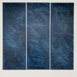 Painting titled "Les Flots" by Aude Monier, Original Artwork, Acrylic Mounted on Wood Stretcher frame