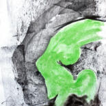 Dessin intitulée "Silhouette Handstan…" par Götz Wiedenroth, Œuvre d'art originale, Cire