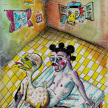 "Le journal (intime)…" başlıklı Resim Patrick Jannin tarafından, Orijinal sanat, Akrilik