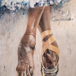 "Elle danse" başlıklı Tablo Roland Guyomard tarafından, Orijinal sanat, Akrilik Ahşap Sedye çerçevesi üzerine monte edilmiş