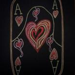 Drawing titled "Bleeding Heart" by Sophie Ong, Original Artwork, Ballpoint pen