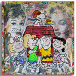 "Snoopy-Flying- Pape…" başlıklı Baskıresim Gardani tarafından, Orijinal sanat, Litografi