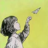 Painting titled "L’Envol des Rêves" by Frédéric Font (Chroma), Original Artwork, Acrylic Mounted on Wood Stretcher frame