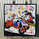 Obra presentada enmarcada