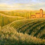 Painting titled "Tuscan Sunrise" by Allegretto, Original Artwork, Acrylic