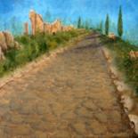 Painting titled "Via Appia Antica" by Allegretto, Original Artwork, Acrylic