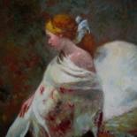 Schilderij getiteld "JEUNE FILLE MELANCO…" door Charles Smith, Origineel Kunstwerk, Olie