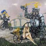 Painting titled "Machines  of dialog…" by Alexandr Ivanov, Original Artwork, Oil
