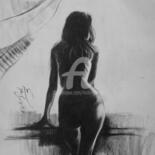 Painting titled "Crayons_Pose10" by Kishore Singh, Original Artwork