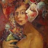 Schilderij getiteld "Seduzione" door Doina Botez, Origineel Kunstwerk, Olie