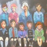 Peinture intitulée "ma classe préférée" par Martine Flory, Œuvre d'art originale, Acrylique