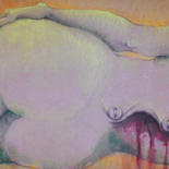Painting titled "dressed" by Bubon, Original Artwork, Gouache