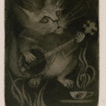 Gravures & estampes intitulée "Басё" par Kirill Balkosadskii, Œuvre d'art originale, Gravure
