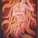 Painting titled "Face Behind Face 1" by Suddha Sama, Original Artwork, Oil Mounted on Wood Stretcher frame