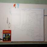 Steps of the making of the work