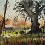 Peinture intitulée "Countryside" par Manu Toxxic, Œuvre d'art originale, Gouache