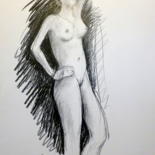 Dessin intitulée "Lorelei-14-mars-15" par Pierre Feyeux, Œuvre d'art originale, Graphite
