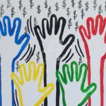 Картина под названием "Olympic Hands / J.O…" - 7itit, Подлинное произведение искусства, Акрил