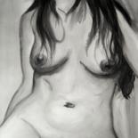 Drawing titled "INK FEMALE TORSO" by Miguel Esquivel Kuello, Original Artwork, Ink