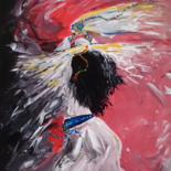Peinture intitulée "Danseuse : L030" par Laou, Œuvre d'art originale, Acrylique Monté sur Châssis en bois