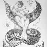 Dessin intitulée "Ivanovna" par Alixire, Œuvre d'art originale, Stylo à bille