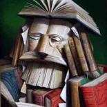 Peinture intitulée "Le philosophe" par André Martins De Barros, Œuvre d'art originale, Autre